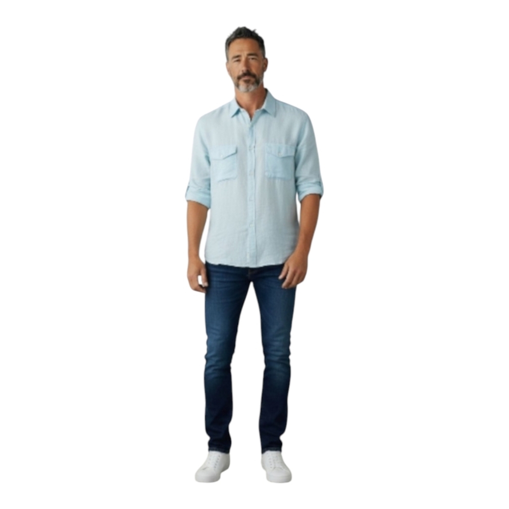 Billy Reid Shirt Men XL Westmoreland Scout Sky Blue